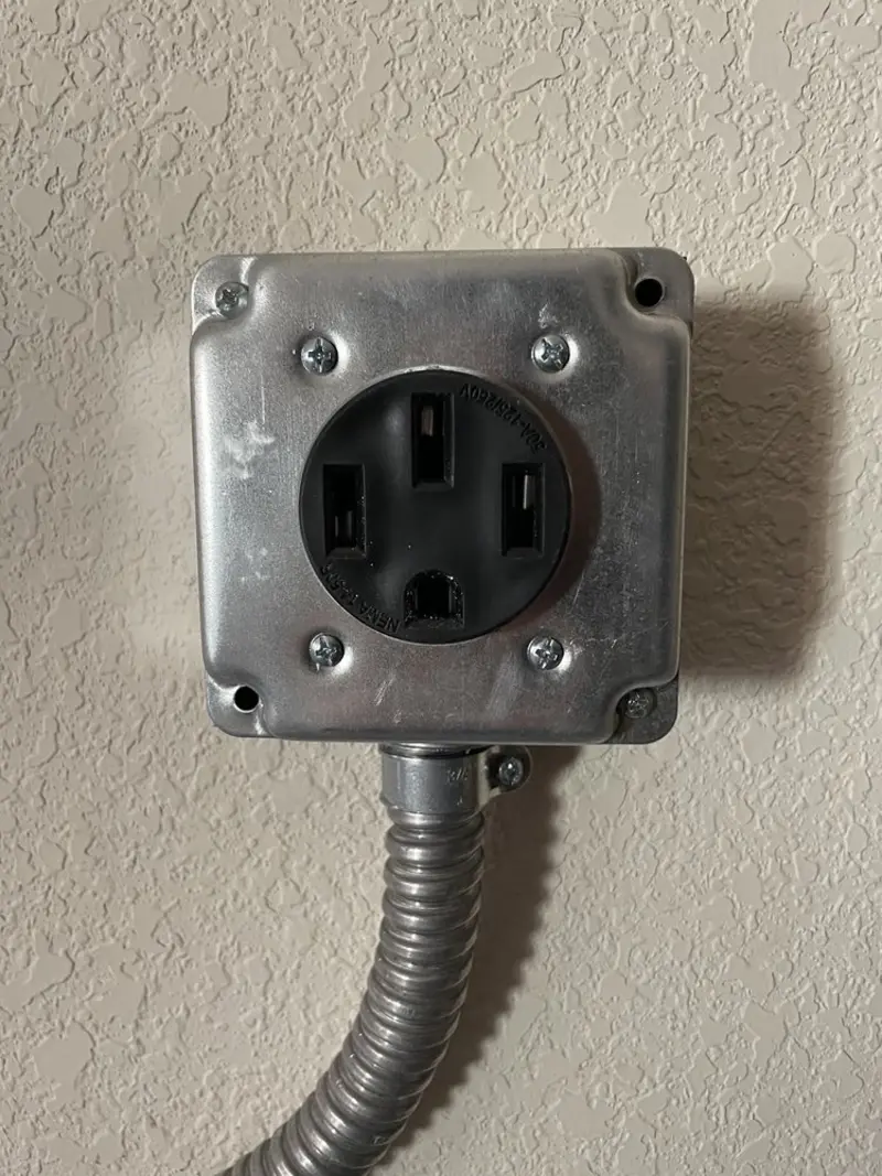 NEMA 14-50 outlet installed for Smart Home Electrical in Swarthmore